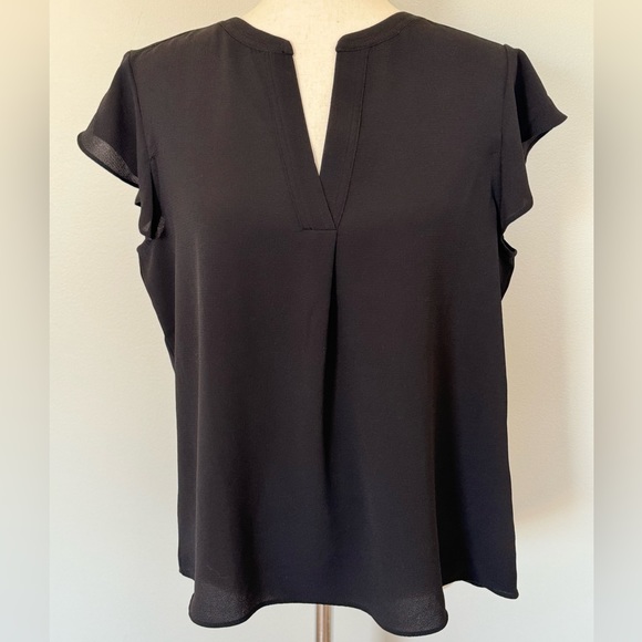 Calvin Klein Tops - NWT | Calvin Klein | Suit Separates Short Sleeve V-Neck Blouse | Black | Large